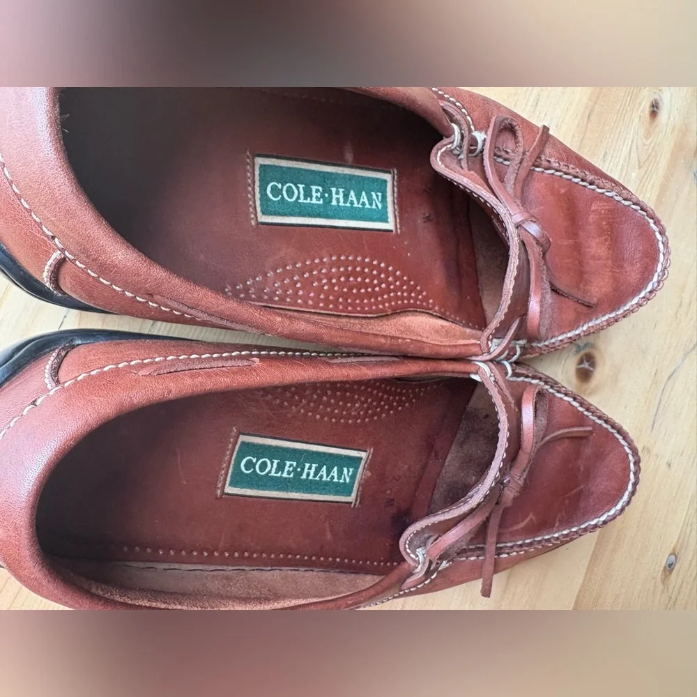 Cole Haan Men's Brown Leather Slip-On Loafers Size 9 Great Used Condition